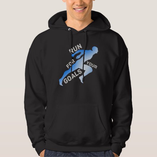 Looppas voor uw Motivatie prijsopgave voor doelste Hoodie (Voorkant)