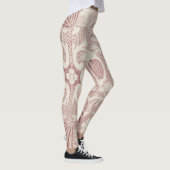 looppatroon, etsen, roze en wit leggings (Rechts)