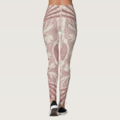 looppatroon, etsen, roze en wit leggings (Achterkant)