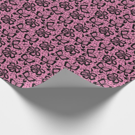 looppatroon met vlinders cadeaupapier (Hoek)