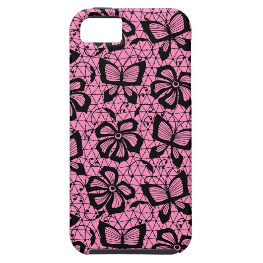 looppatroon met vlinders Case-Mate iPhone case (Achterkant)