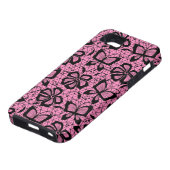 looppatroon met vlinders Case-Mate iPhone case (Onderkant)