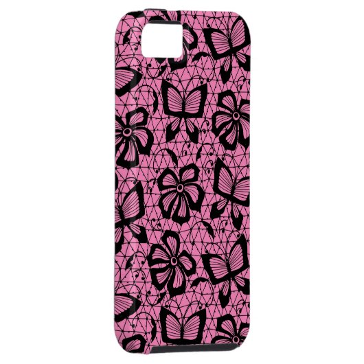 looppatroon met vlinders Case-Mate iPhone case (Back/Rechts)
