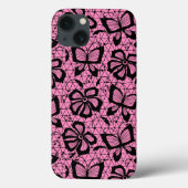 looppatroon met vlinders Case-Mate iPhone case (Achterkant)