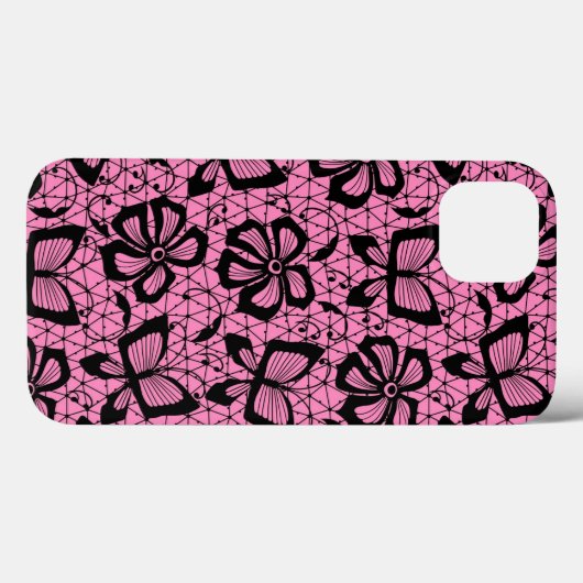 looppatroon met vlinders Case-Mate iPhone case (Achterkant (horizontaal))