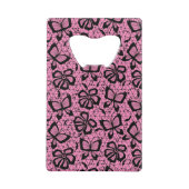 looppatroon met vlinders creditkaart flessenopener (Achterkant)