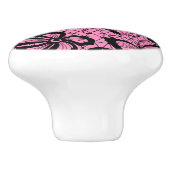 looppatroon met vlinders keramische knop (Zijkant)