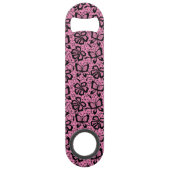 looppatroon met vlinders speed flessenopener (Achterkant)