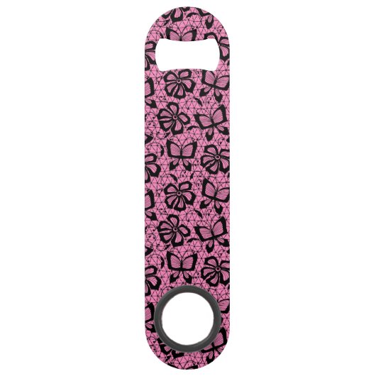 looppatroon met vlinders speed flessenopener (Voorkant)