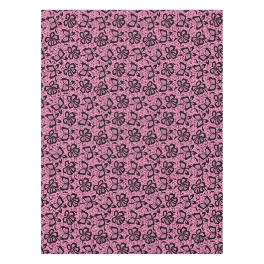 looppatroon met vlinders tafelkleed (Voorkant)