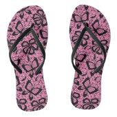 looppatroon met vlinders teenslippers (Voetbed)