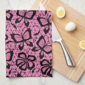 looppatroon met vlinders theedoek (Quarter Fold)