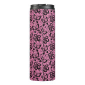 looppatroon met vlinders thermosbeker (Achterkant)