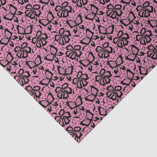 looppatroon met vlinders tissuepapier (Detail)