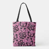 looppatroon met vlinders tote bag (Achterkant)