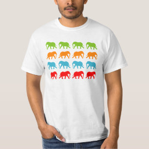 Looppatroon van olifanten t-shirt