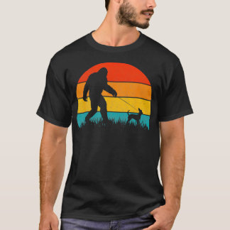 Loopretro zonsondergang bij Chihuahua Hond T-shirt