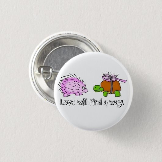 Loopschildpad Ronde Button 3,2 Cm (Voorkant /achterkant)