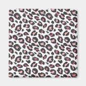 Loopspatafdruk, cheetah-afdruk, roze, giraal magneet (Voorkant)