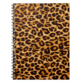 Loopspatafdruk, cheetah-afdruk, roze, giraal notitieboek (Voorkant)