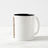 Loopspatafdruk, cheetah-afdruk, roze, giraal tweekleurige koffiemok (Voorkant rechts)