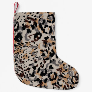 Loopspatroon, jaguarpatroon, vacht van dieren kleine kerstsok
