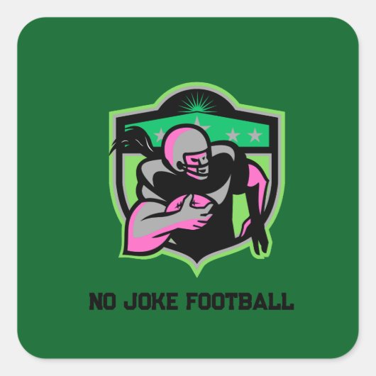 Loopspeler Vierkante Sticker (Voorkant)