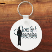 Loopt door een verkoper sleutelhanger (Voorkant)