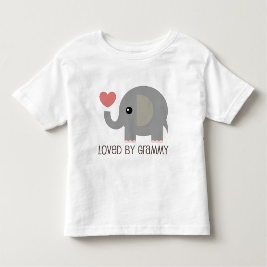 Loopt door Grammy Heart Elephant Kinder Shirts (Voorkant)