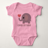 Loopt door Nana Heart Elephant Romper (Voorkant)