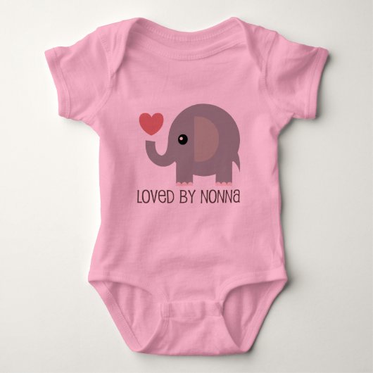 Loopt door Nonna Heart Elephant Romper (Voorkant)