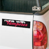 Loopt met bumpersticker voor ampiers (Op Truck)