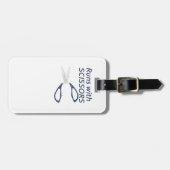 Loopt met schaar bagagelabel (Voorkant horizontaal)