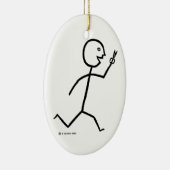 Loopt met schaar keramisch ornament (Rechts)