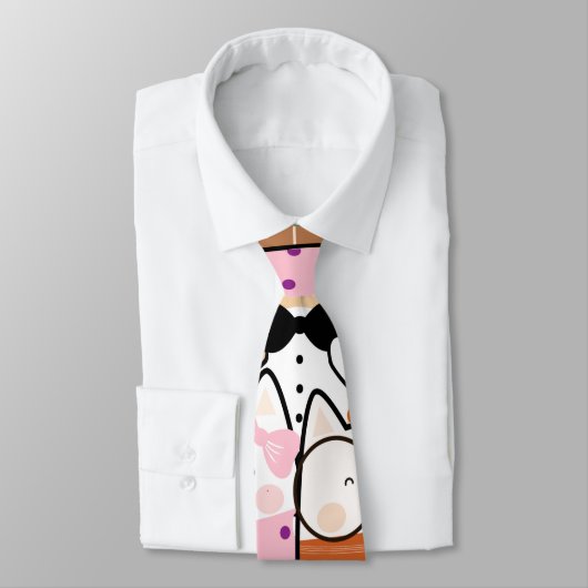 Loopt naadloze patroonkatten af stropdas (Gebonden)