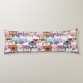 Loopt naadloze patroonkussen van katten los lichaamskussen (Achterkant)