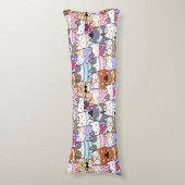 Loopt naadloze patroonkussen van katten los lichaamskussen (Voorkant Verticaal)