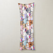 Loopt naadloze patroonkussen van katten los lichaamskussen (Achterkant (Verticaal))