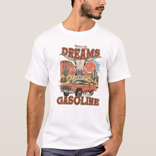 Loopt op dromen en benzine t-shirt (Voorkant)