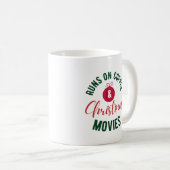 Loopt op Koffie en Kerstmis Films Typografie Koffiemok (Voorkant rechts)