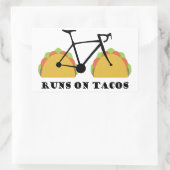 Loopt op Tacos Rechthoekige Sticker (Tas)