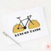 Loopt op Tacos Rechthoekige Sticker (Envelop)