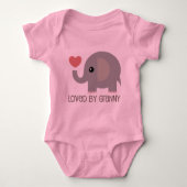 Loopt van Granny Heart Elephant Romper (Voorkant)