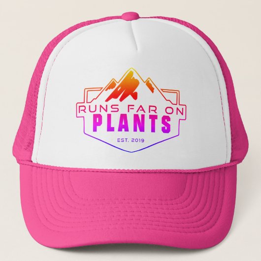 Loopt ver op Planten Trucker Hat Pet (Voorkant)