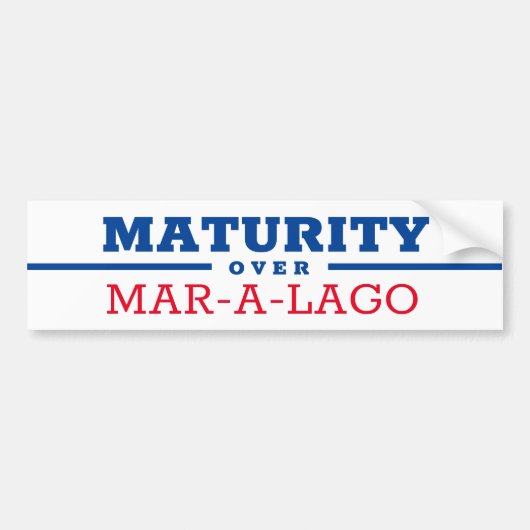 Looptijd boven Bumpersticker van maart-a-Lago (Voorkant)