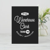 Looptijd Clerk Job Title Cadeau Bedankkaart (Staand voorkant)