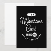 Looptijd Clerk Job Title Cadeau Bedankkaart (Voorkant / Achterkant)