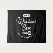 Looptijd Clerk Job Title Cadeau Wandkleed (Voorkant (horizontaal))