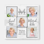 Looptijd Geheugen Foto Collage Memorial Funeral Fa Magneet (Voorkant)