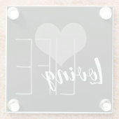  LOOPTIJD met hart | Glazen Onderzetter (Achterkant)